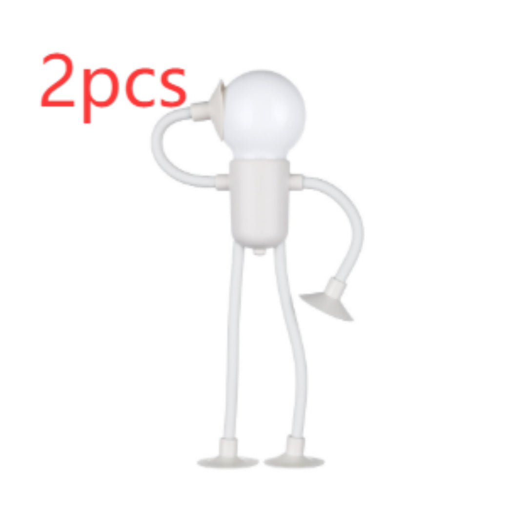 Changeable Shape Funny Sportsman Night Light Versatile Lamp Creative Funny Quirky Button Battery Desk Lamp Ornament Vacuum Suction