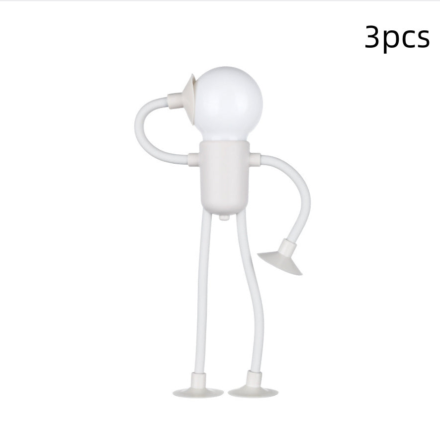 Changeable Shape Funny Sportsman Night Light Versatile Lamp Creative Funny Quirky Button Battery Desk Lamp Ornament Vacuum Suction