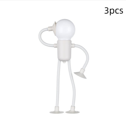 Changeable Shape Funny Sportsman Night Light Versatile Lamp Creative Funny Quirky Button Battery Desk Lamp Ornament Vacuum Suction