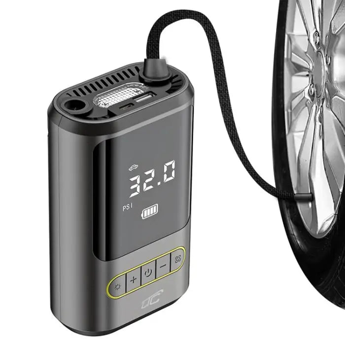 Portabel luftkompressor med LED-beslysning